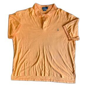 Polo Ralph Lauren 3XLT Pima Interlock Soft Touch Polo Orange Big & Tall Luxe